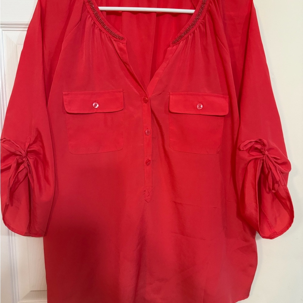 New York & Company Scarlet Button-Up Blouse